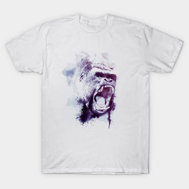 Wild Gorilla T-Shirt by SplatterSign